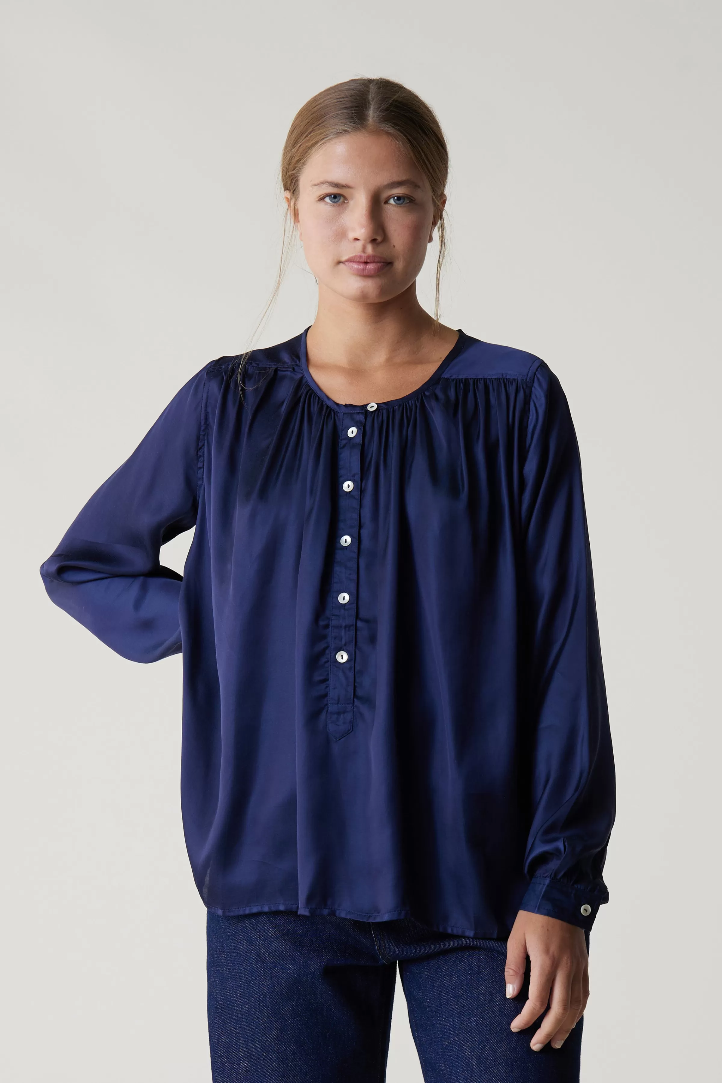 Leon&Harper Selección -50% | Rebajas | Camisas & Blusas*Blusa Cake Plain Iris negro