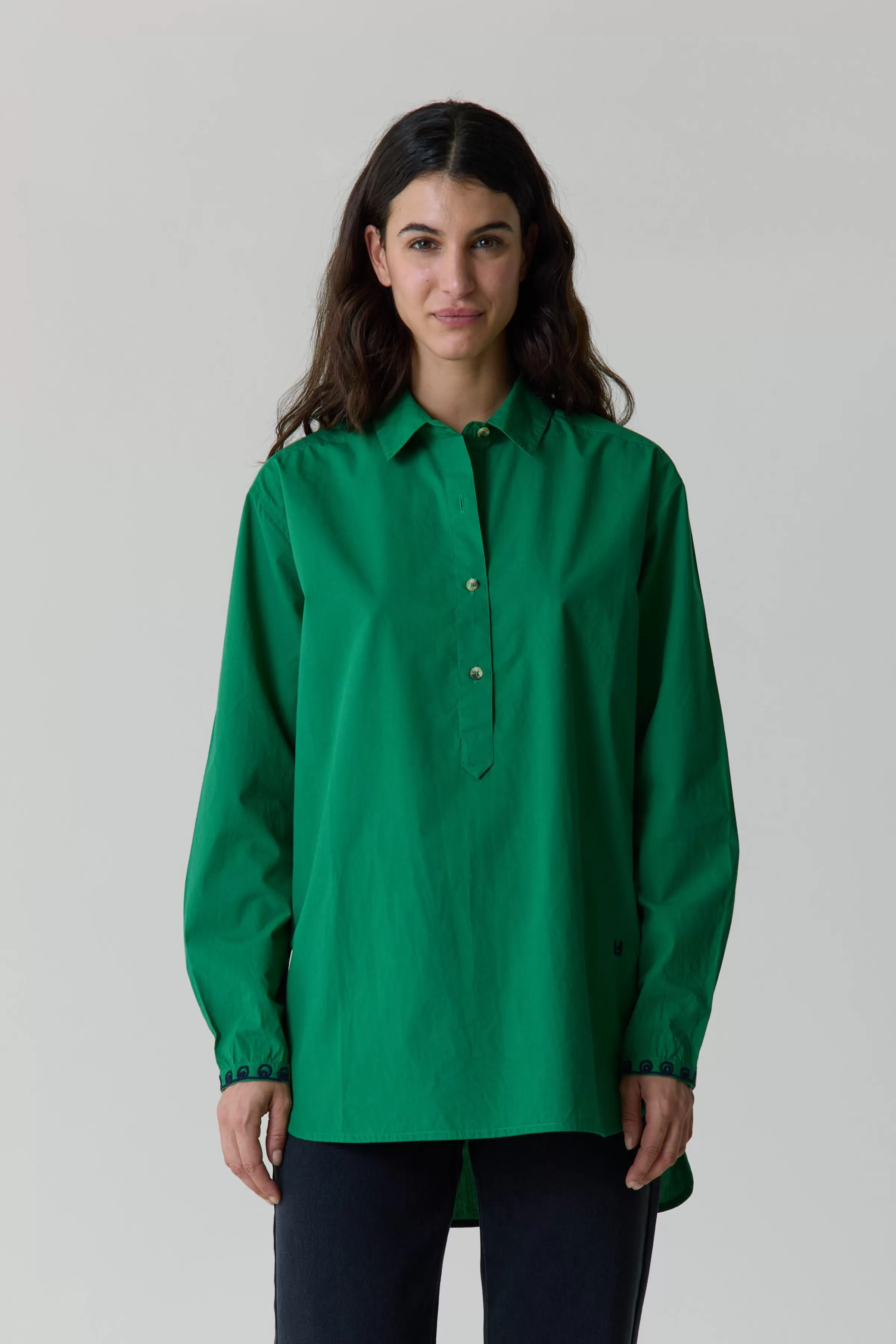 Leon&Harper Selección -50% | Rebajas | Camisas & Blusas*Camisa Chipo Plain Verde