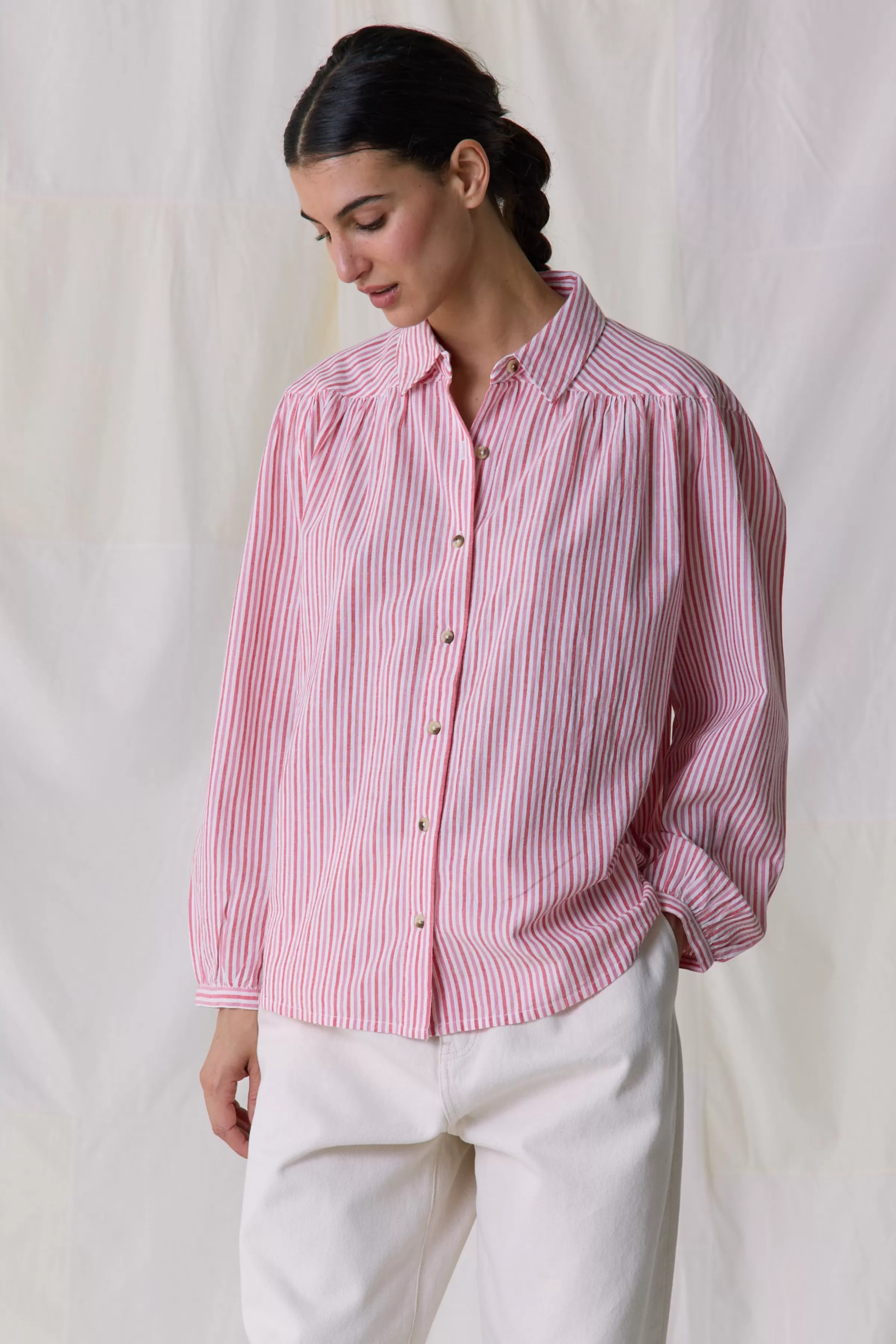 Leon&Harper Selección -50% | Rebajas | Camisas & Blusas*Camisa Cloclo Stripe Rojo