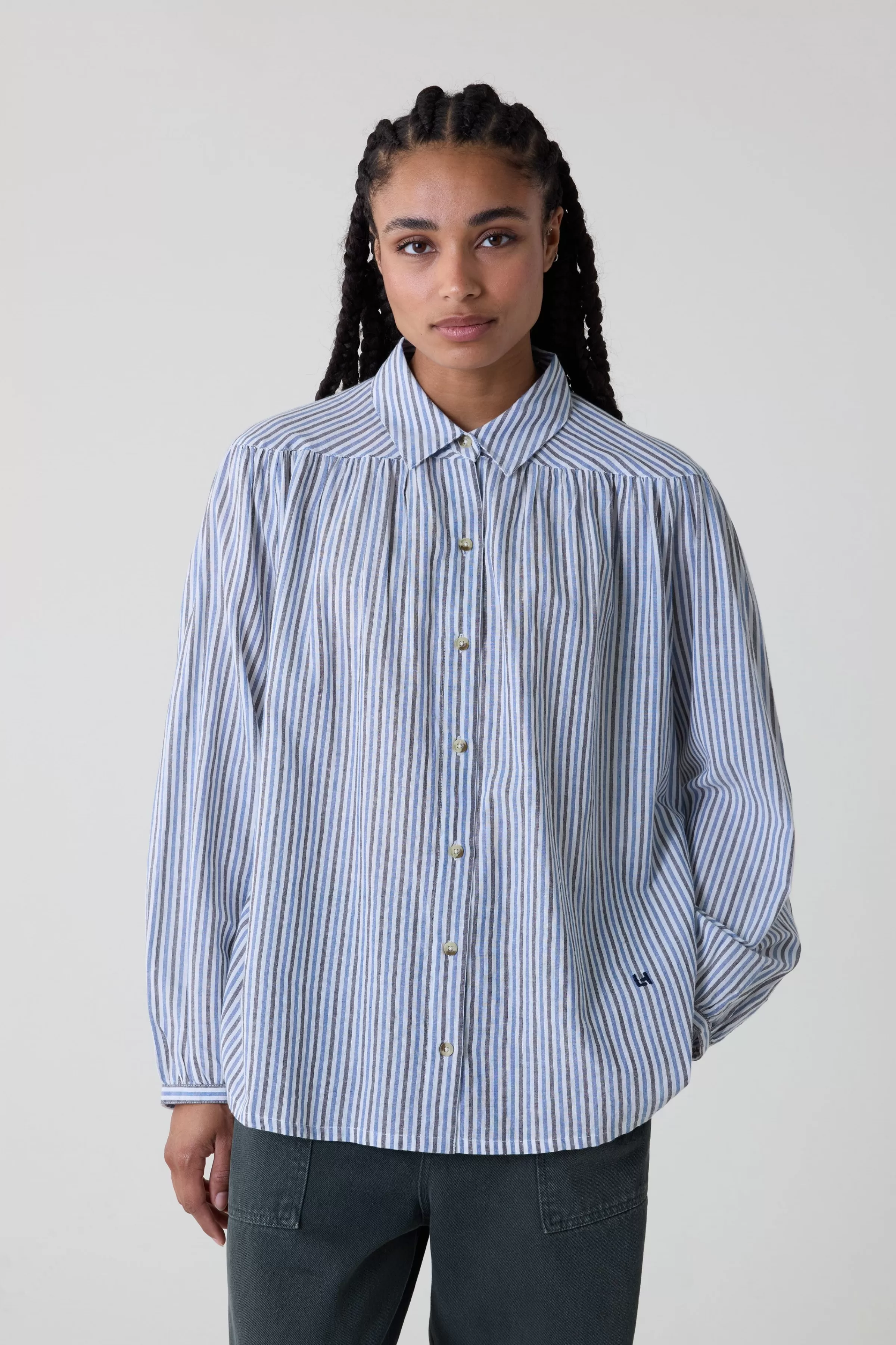 Leon&Harper Selección -50% | Rebajas | Camisas & Blusas*Camisa Cloclo Stripe Azul