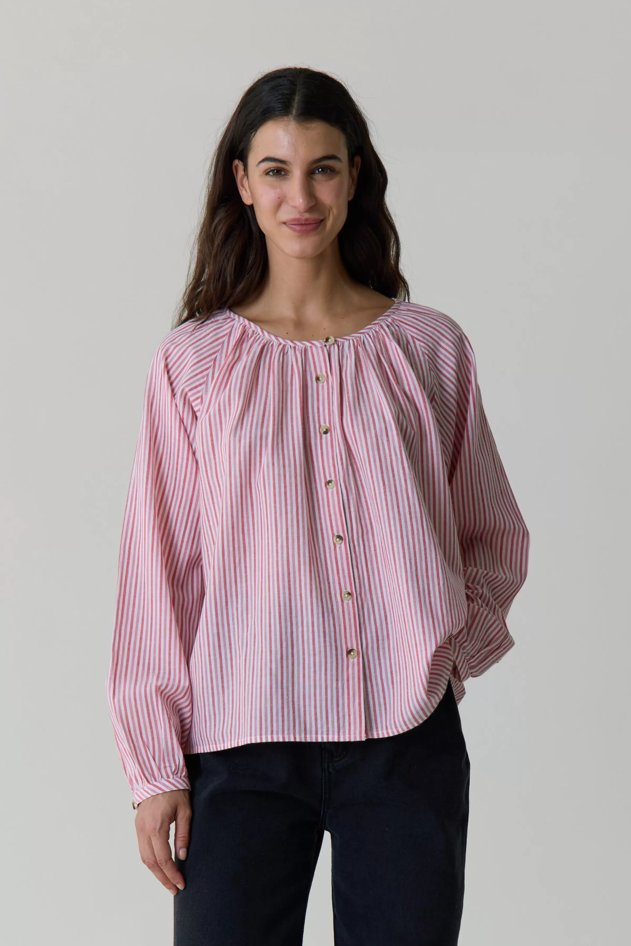 Leon&Harper Selección -50% | Rebajas | Camisas & Blusas*Camisa Coalie Stripe Rojo