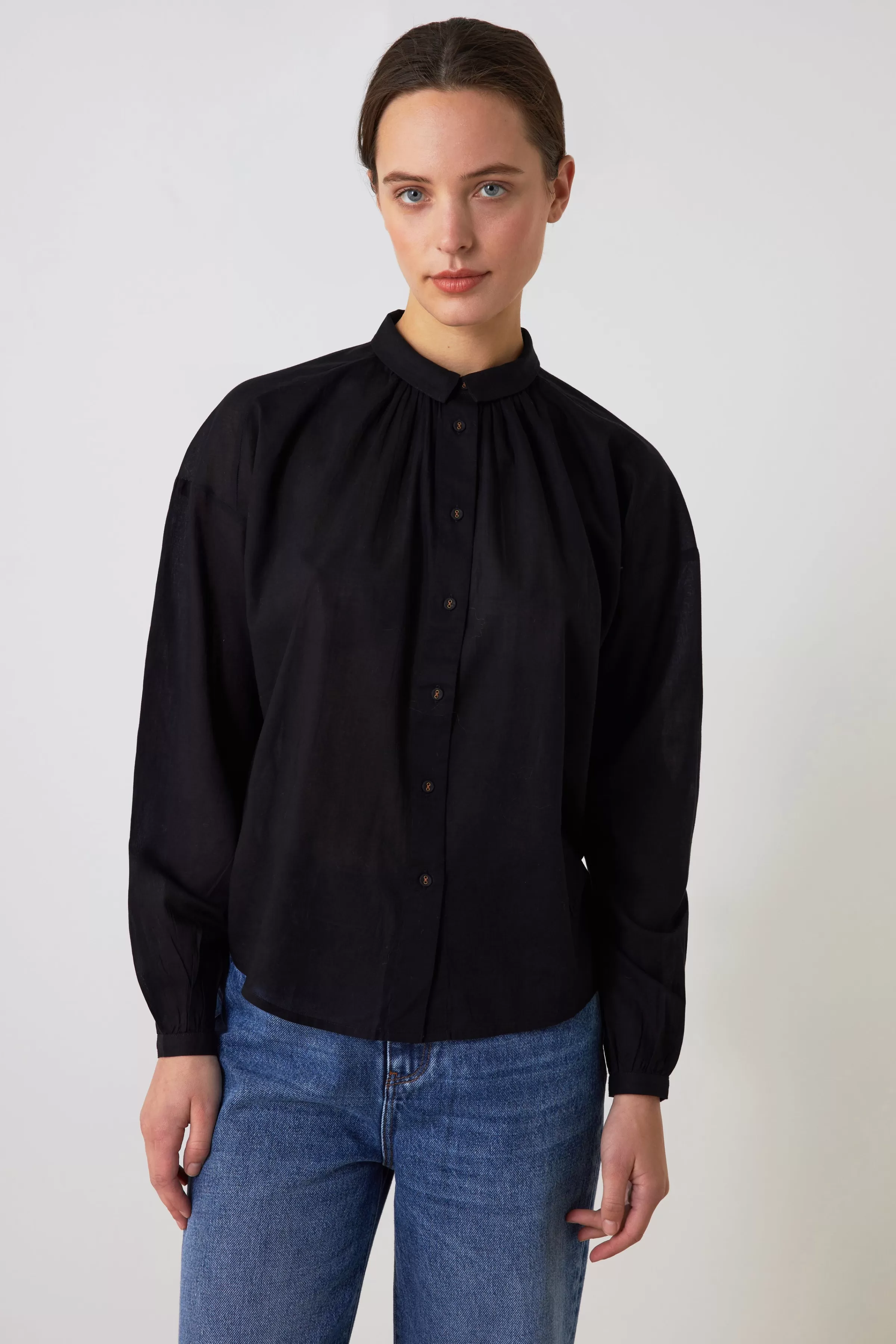 Leon&Harper Camisas & Blusas*Camisa Cotage Plainy Negro