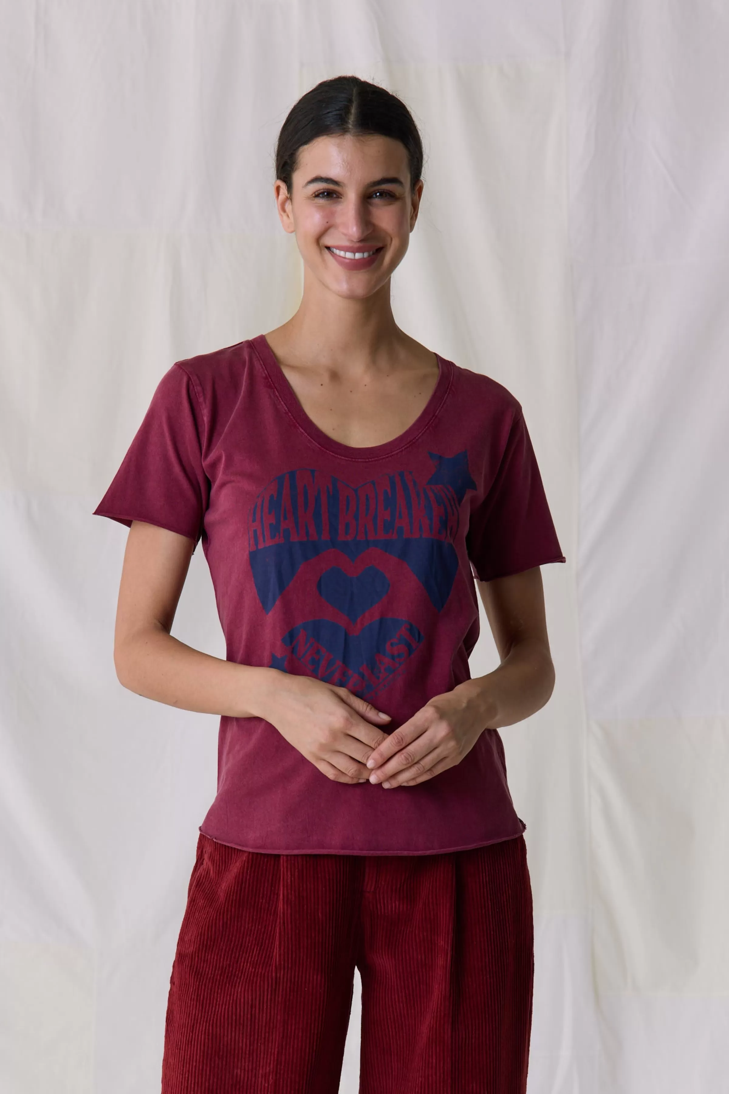 Leon&Harper Selección -50% | Rebajas | Camisetas & Tops*Camiseta Tizia Heart Vino