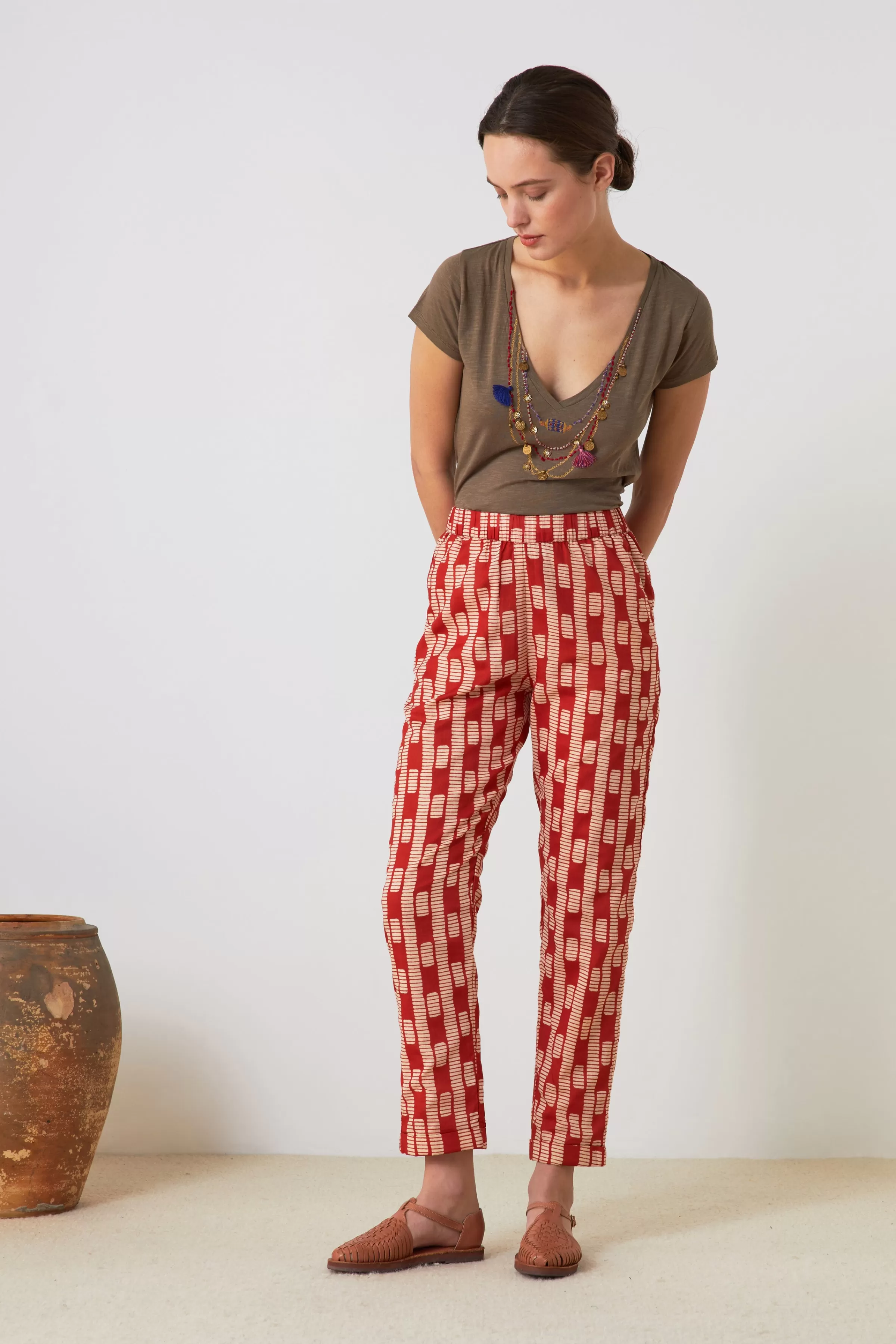 Leon&Harper Last Chance | Pantalones & Denim*Pantalones Parna Liney Rojo