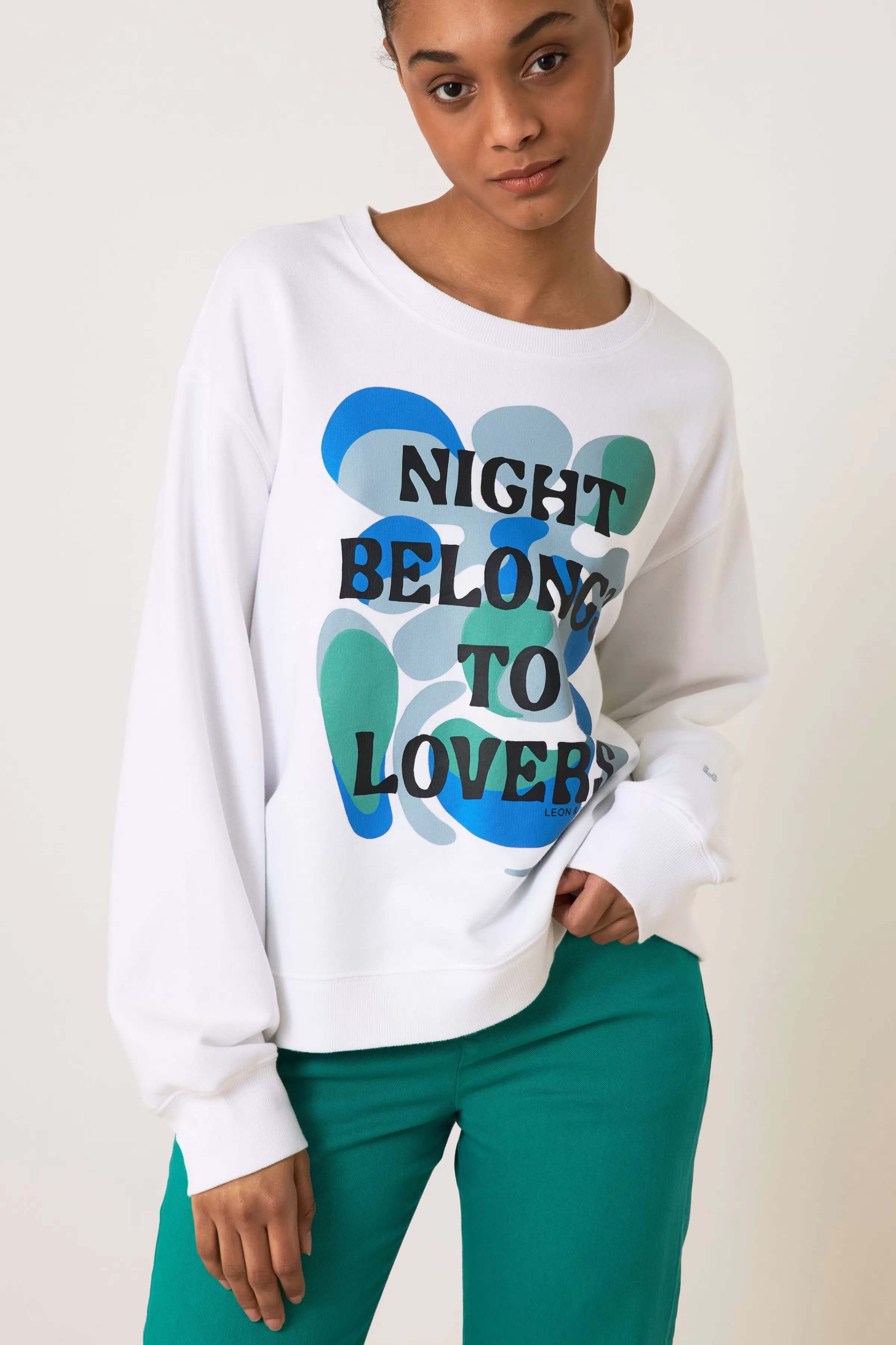 Leon&Harper Last Chance | Sudaderas*Sudadera Salida Night Blanco